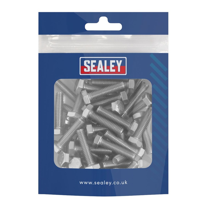 Sealey Stainless Steel Set Screw Din 933  M6 x 25mm 1.00mm Pitch - Pack of 50