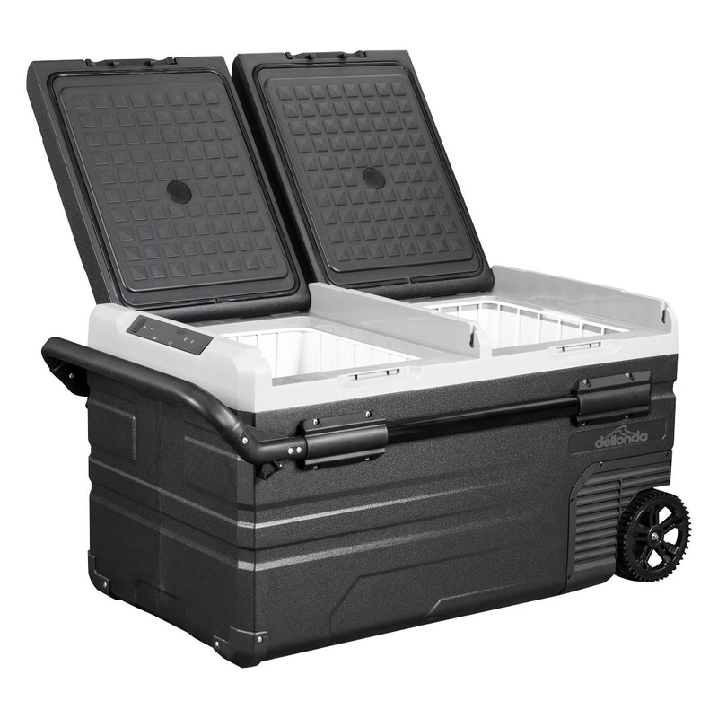 Dellonda 75L Portable Dual Zone Compressor Car Camping Fridge/Freezer 12/24V