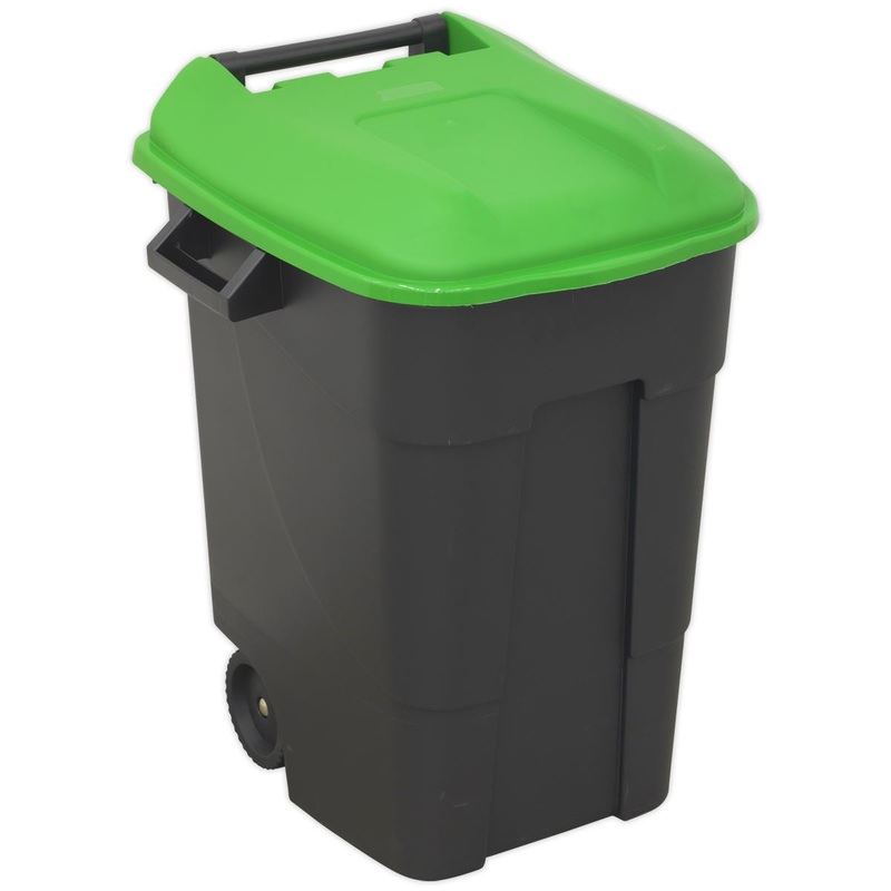 Sealey Refuse/Wheelie Bin 100L - Green