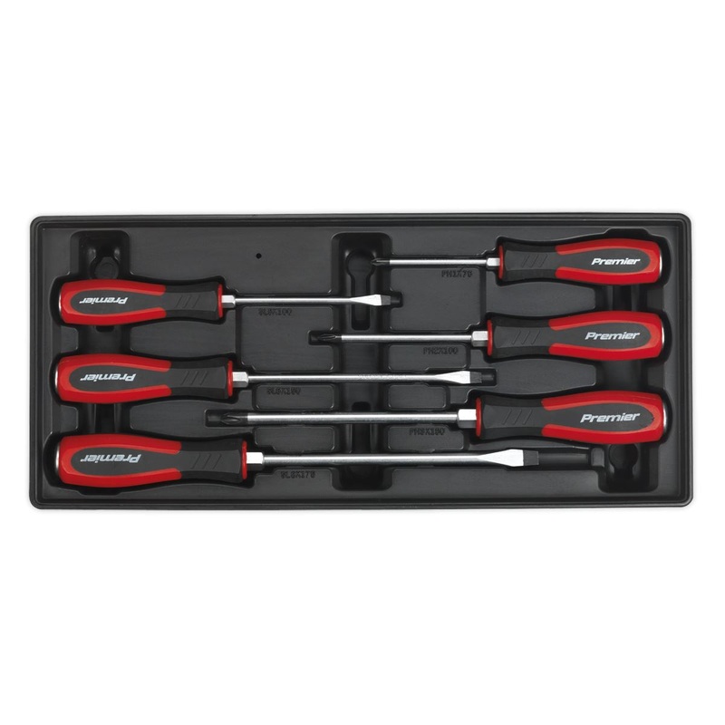 Sealey Premier Tool Tray with Hammer-Thru Screwdriver Set 6pc