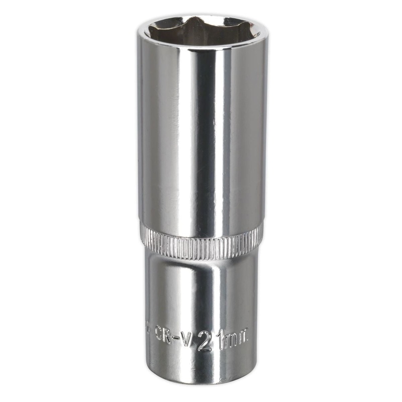 Sealey Premier WallDrive Socket 21mm Deep 1/2"Sq Drive Fully Polished