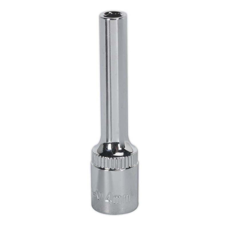 Sealey Premier WallDrive Socket 4mm Deep 1/4"Sq Drive Fully Polished