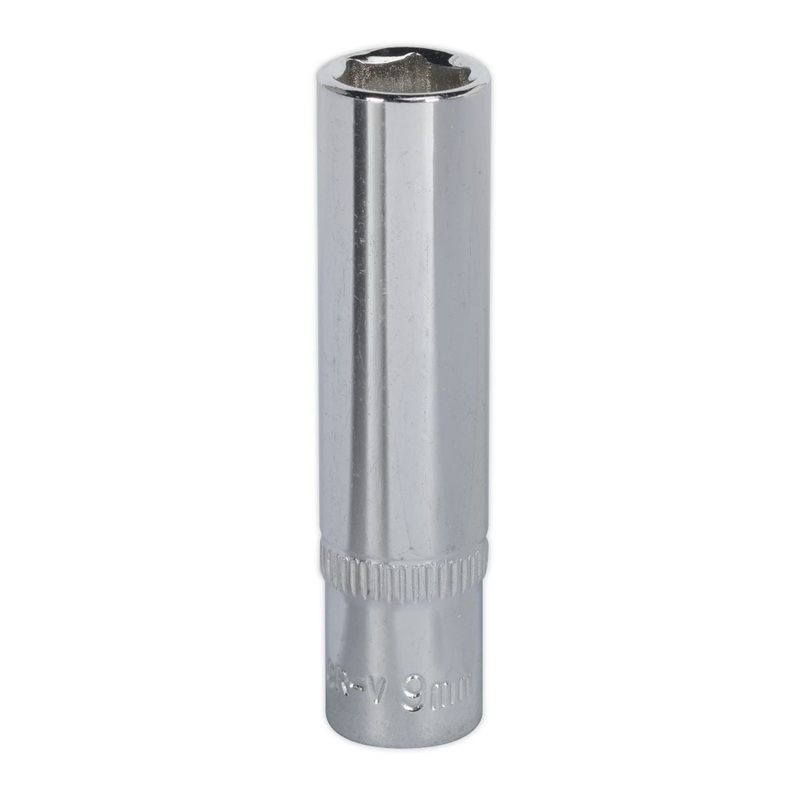 Sealey Premier WallDrive Socket 9mm Deep 1/4"Sq Drive Fully Polished