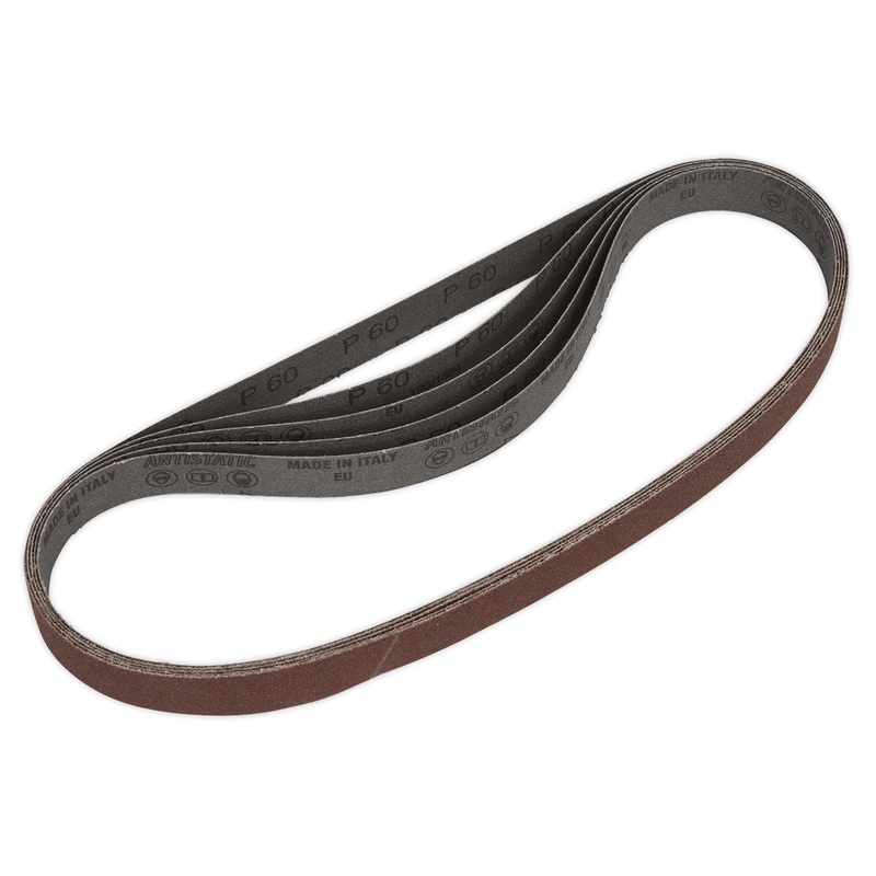 Sealey Sanding Belt 25 x 762mm 60Grit Pack of 5