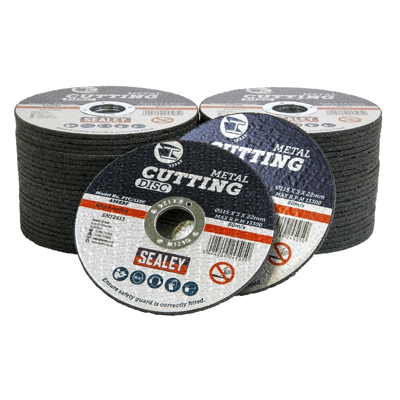 Sealey Cutting Disc Pack of 50 115 x 3mm 22mm Bore