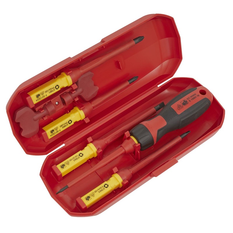 Sealey Premier Screwdriver Set Interchangeable 8pc - VDE Approved