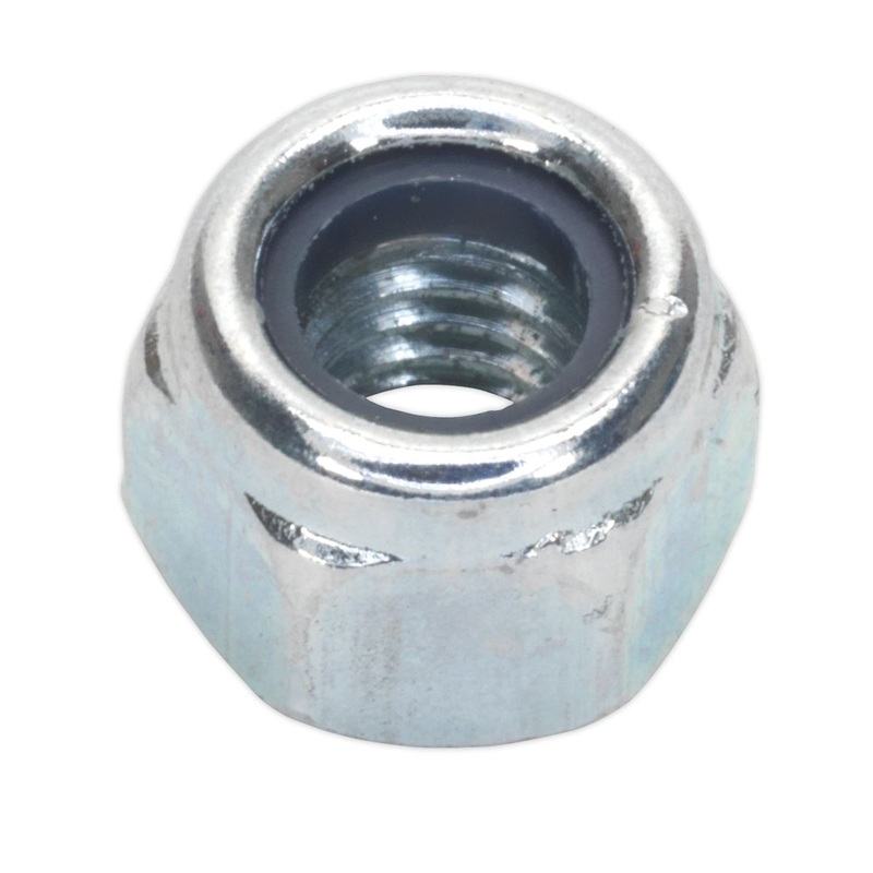 Sealey Nylon Locknut M6 Zinc Pack of 100
