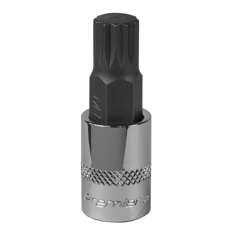 Sealey Premier Spline Socket Bit M12 3/8"Sq Drive