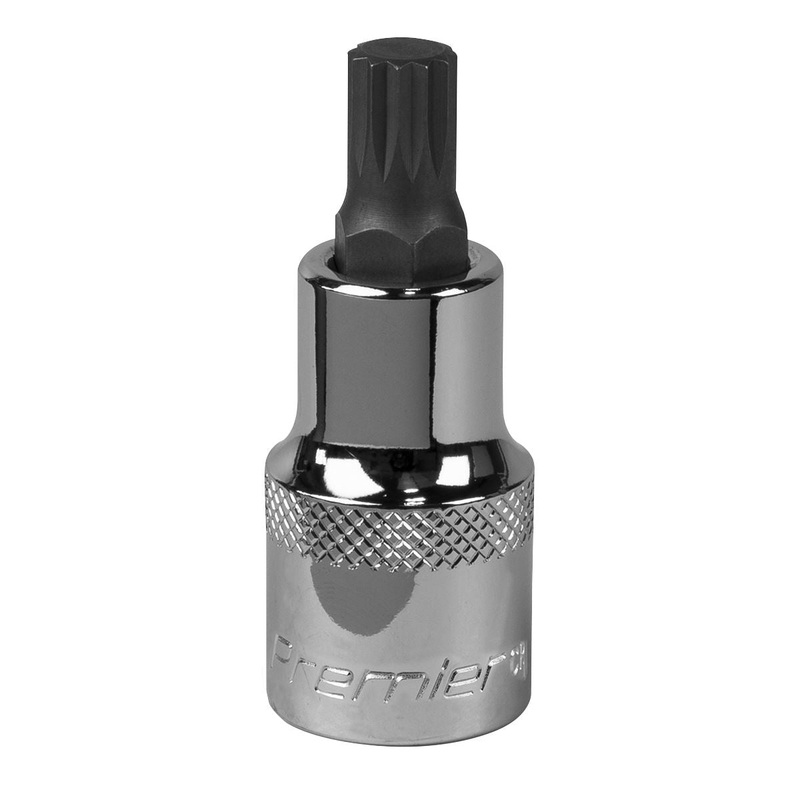 Sealey Premier Spline Socket Bit M9 1/2"Sq Drive