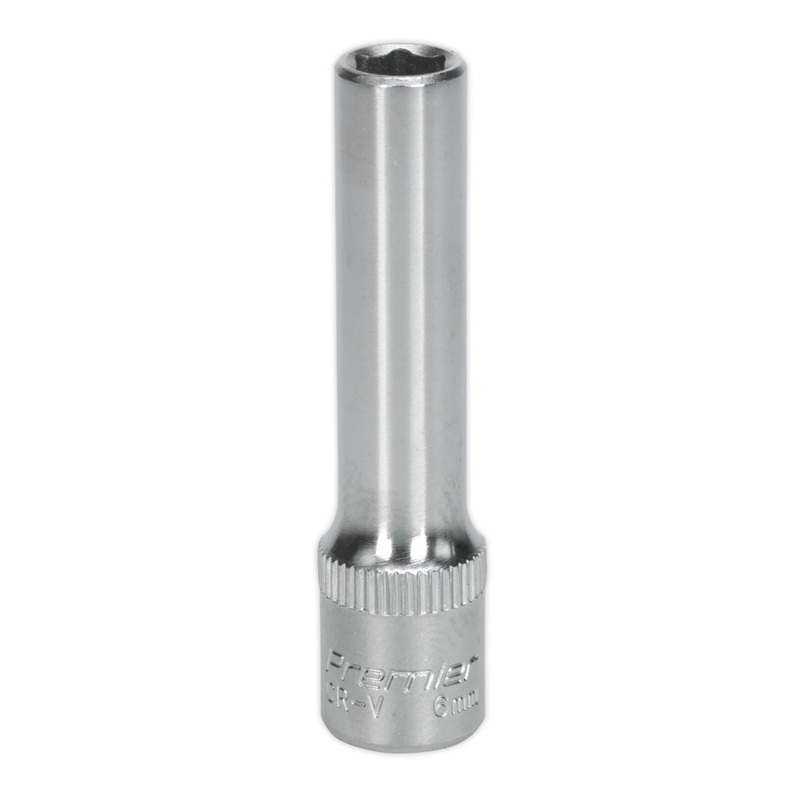 Sealey Premier WallDrive Socket 6mm Deep 1/4"Sq Drive