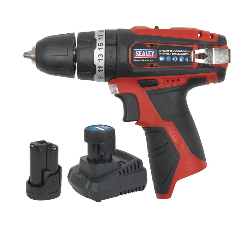 Sealey Combi Drill Kit 10mm 12V SV12 Series - 2 Batteries