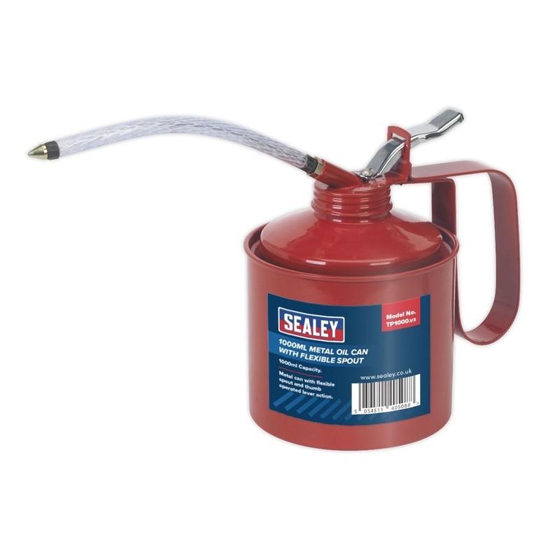 Sealey Metal Oil Can Flexible Spout 1000ml