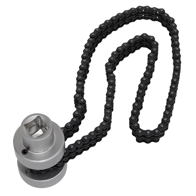 Sealey Oil Filter Chain Wrench 60-115mm 1/2"Sq Drive