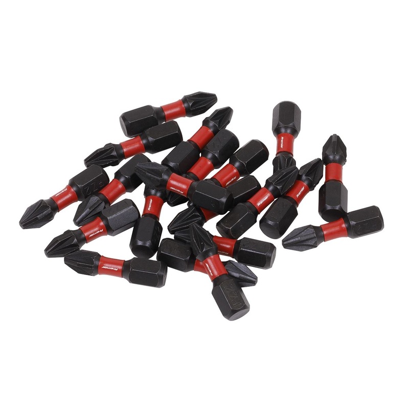 Sealey Premier Pozi #2 Impact Power Tool Bits 25mm - 20pc