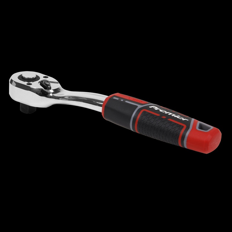 Sealey Premier Ratchet Wrench 1/2"Sq Drive Offset Pear-Head with Flip Reverse