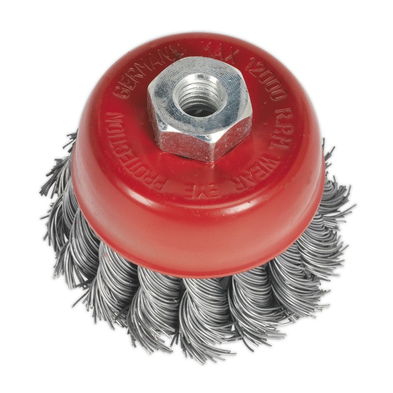 Sealey Twist Knot Wire Cup Brush 65mm M10 x 1.25mm