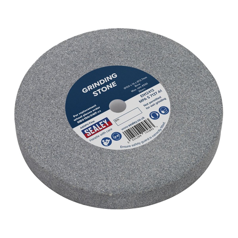 Sealey Grinding Stone 150 x 16mm 13mm Bore A60P Fine