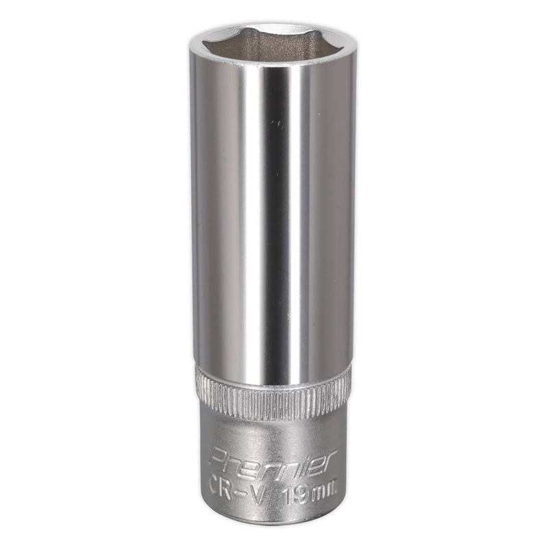 Sealey Premier WallDrive Socket 19mm Deep 1/2"Sq Drive