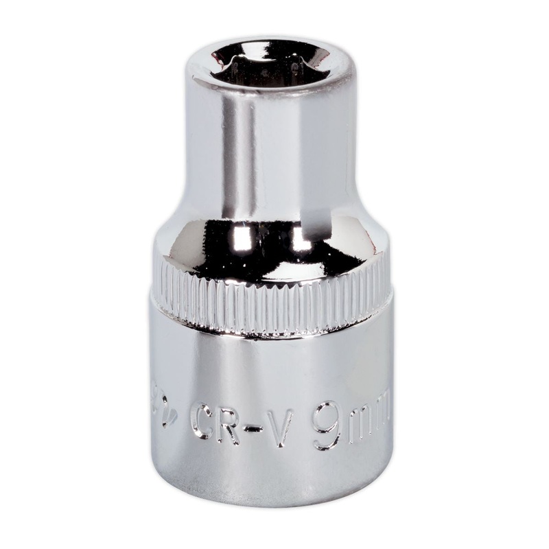 Sealey Premier WallDrive Socket 9mm 1/2"Sq Drive Fully Polished