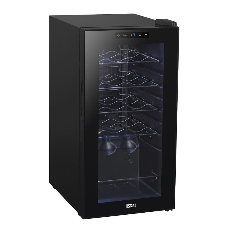Baridi 15 Bottle Wine Fridge with Digital Touchscreen Controls & LED Light, Black