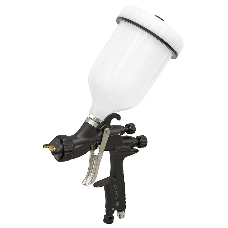 Sealey Premier HVLP Gravity Feed Spray Gun 1.3mm Set-Up