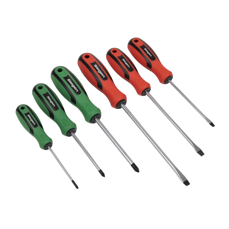 Siegen by Sealey Soft Grip Screwdriver Set 6pc