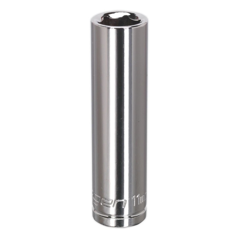 Siegen by Sealey WallDrive Socket 11mm Deep 3/8"Sq Drive