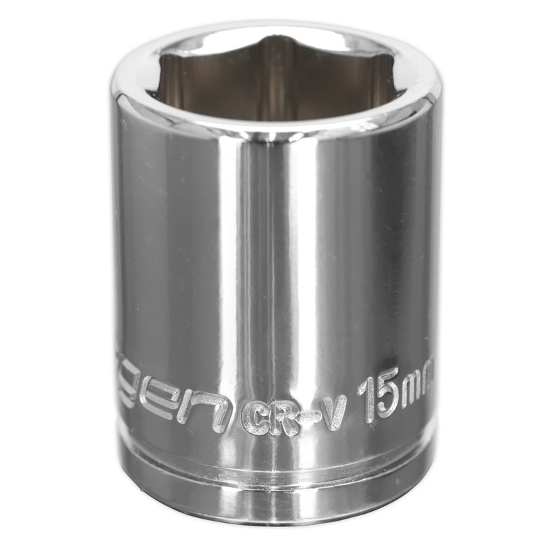 Siegen by Sealey WallDrive Socket 15mm 3/8"Sq Drive