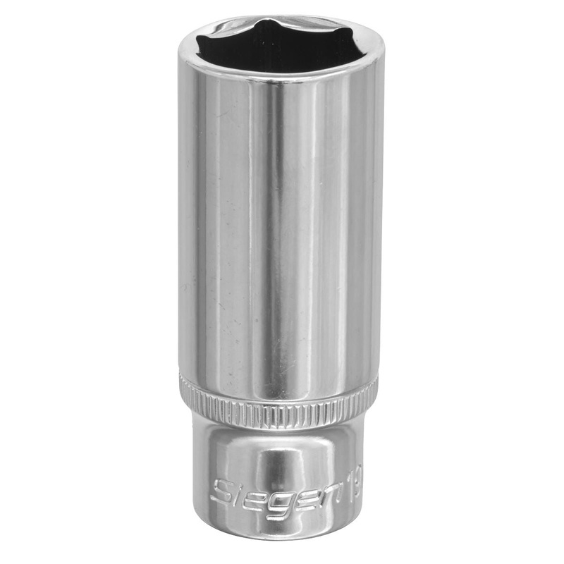 Siegen by Sealey WallDrive Socket 19mm Deep 3/8"Sq Drive
