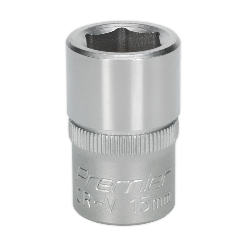 Sealey Premier WallDrive Socket 15mm 1/2"Sq Drive