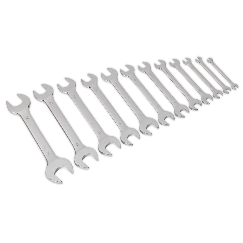 Siegen by Sealey Double Open-End Spanner Set 12pc Metric