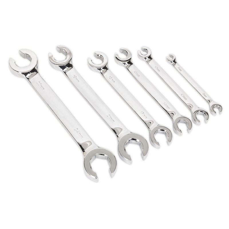 Siegen by Sealey Flare Nut Spanner Set 6pc Metric