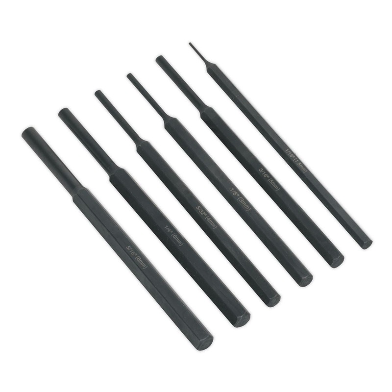 Siegen by Sealey Parallel Pin Punch Set 6pc