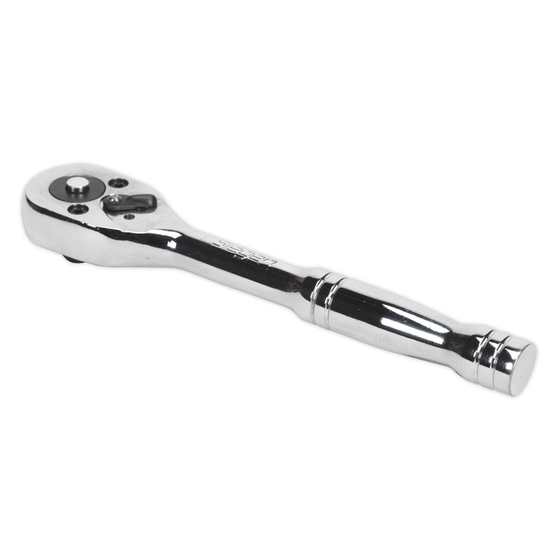 Siegen by Sealey Ratchet Wrench 1/4"Sq Drive Pear-Head Flip Reverse