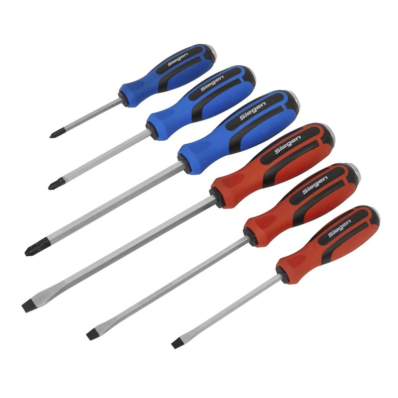 Siegen by Sealey Screwdriver Set 6pc Hammer-Thru