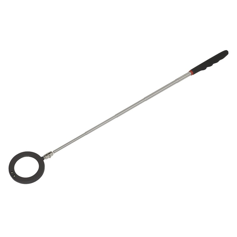 Siegen by Sealey Telescopic Inspection Mirror 75mm with LED