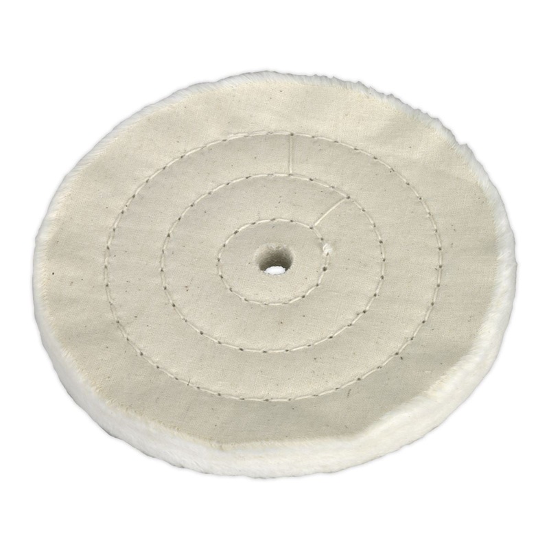 Sealey Buffing Wheel 150 x 13mm 16mm Bore - Fine