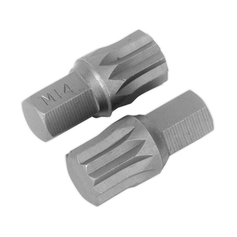 Sealey Premier Spline Bit M14 x 30mm Pack of 2