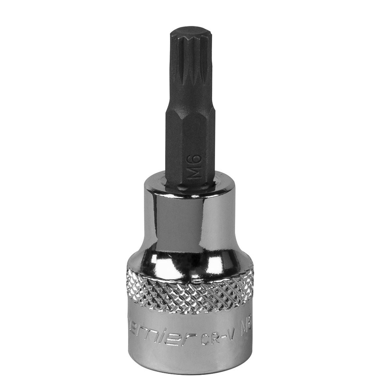 Sealey Premier Spline Socket Bit M6 3/8"Sq Drive