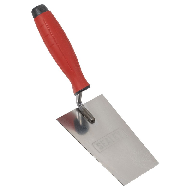 Sealey Stainless Steel Filler Trowel  - Rubber Handle - 140mm