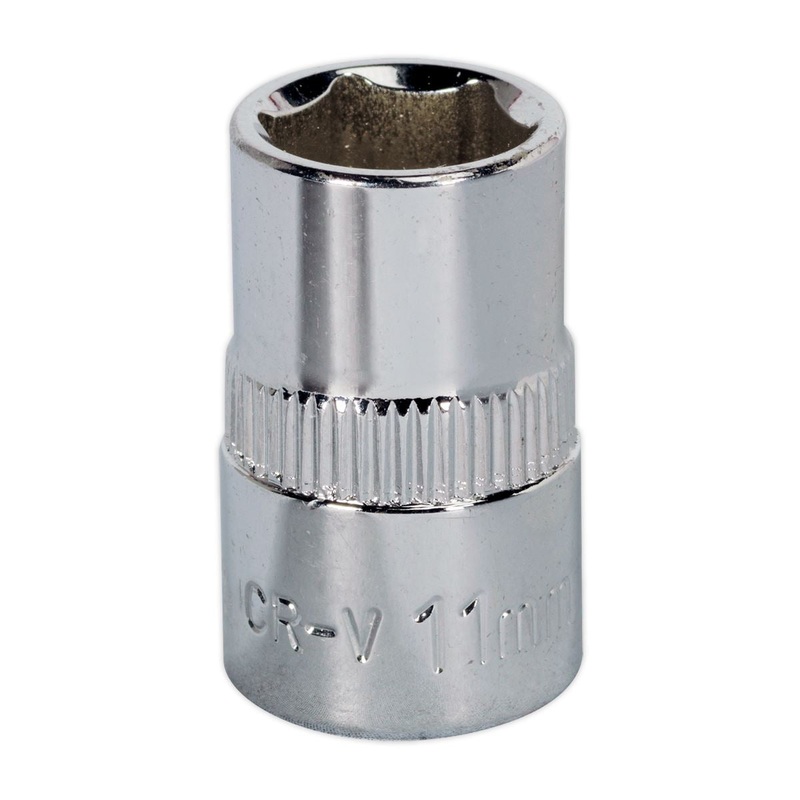 Sealey Premier WallDrive Socket 11mm 3/8"Sq Drive Fully Polished