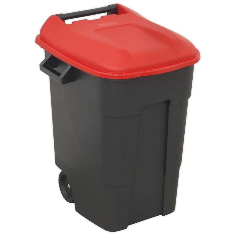 Sealey Refuse/Wheelie Bin 100L - Red