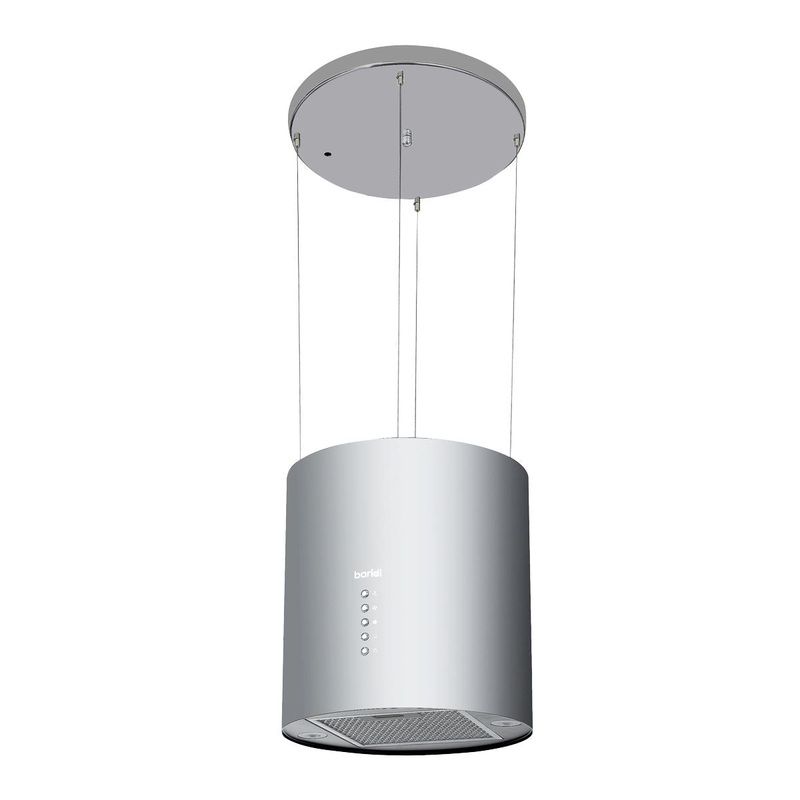 Baridi Island Cooker Hood, Pendant Style, 35cm, 3 Speed, Stainless Steel