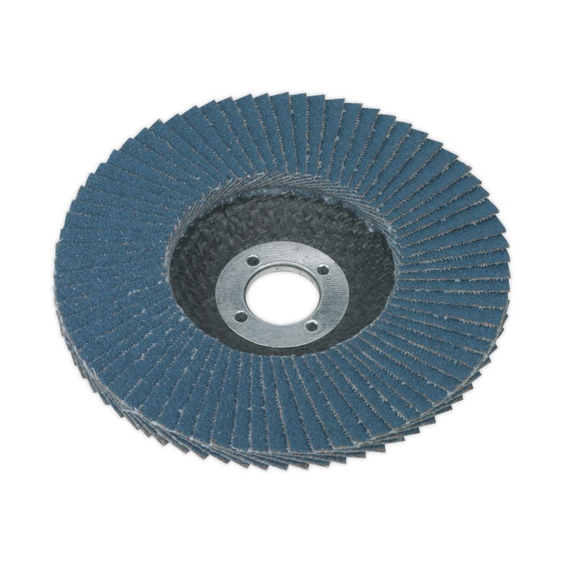 Sealey Flap Disc Zirconium 100mm 16mm Bore 40Grit