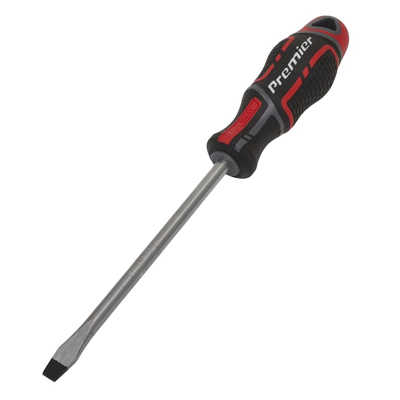 Sealey Premier Screwdriver Slotted 8 x 150mm GripMAX