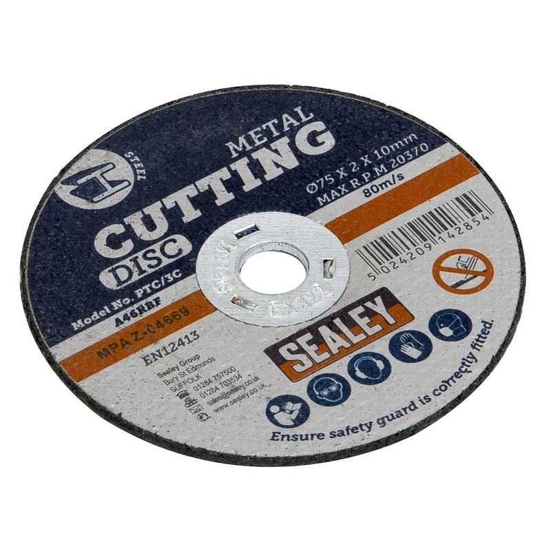 Sealey Cutting Disc 75 x 2mm 10mm Bore