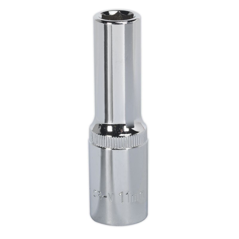 Sealey Premier WallDrive Socket 11mm Deep 1/2"Sq Drive Fully Polished