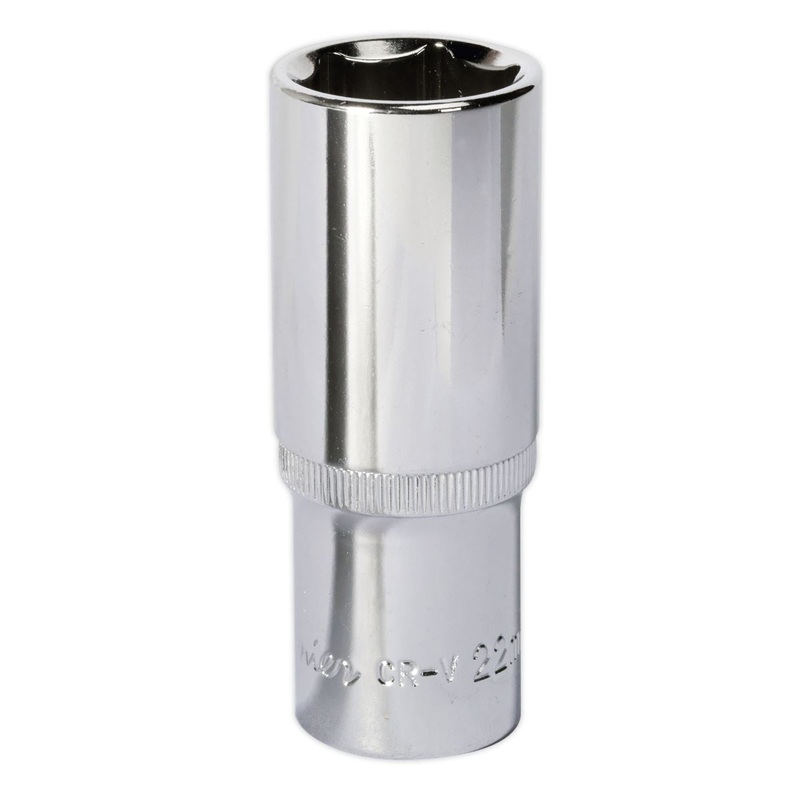 Sealey Premier WallDrive Socket 22mm Deep 1/2"Sq Drive Fully Polished