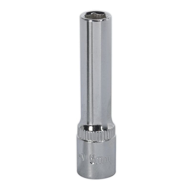 Sealey Premier WallDrive Socket 6mm Deep 1/4"Sq Drive Fully Polished