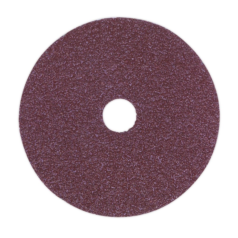 Sealey Sanding Disc Fibre Backed 115mm 36Grit Pack of 25
